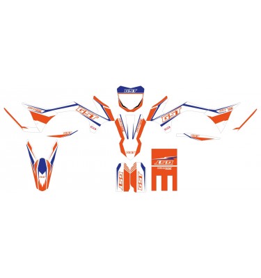 Kit déco GST ONE – Type KTM - Blanc et orange