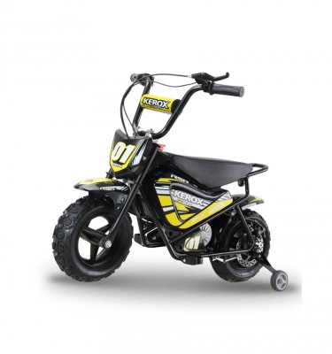 Moto électrique enfant KEROX E-FAT KIDS 250W - Jaune