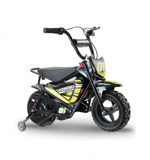 Moto électrique enfant KEROX E-FAT KIDS 250W - Jaune