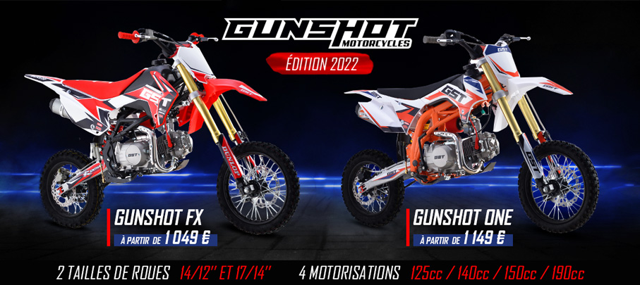 Moto cross 125cc Gunshot FX-BC Edition 17/14 Grandes roues - PRESTY MOTORS